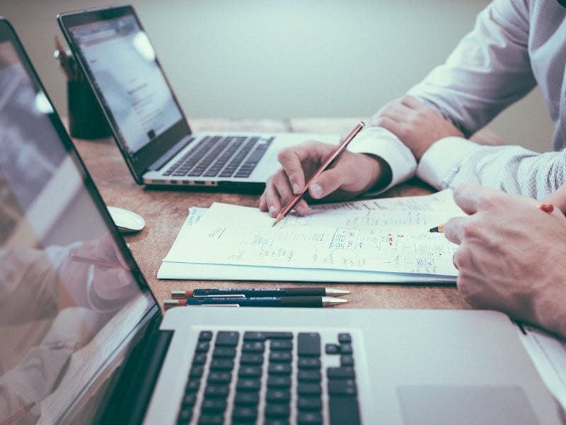 Calendar planning and time management on desk