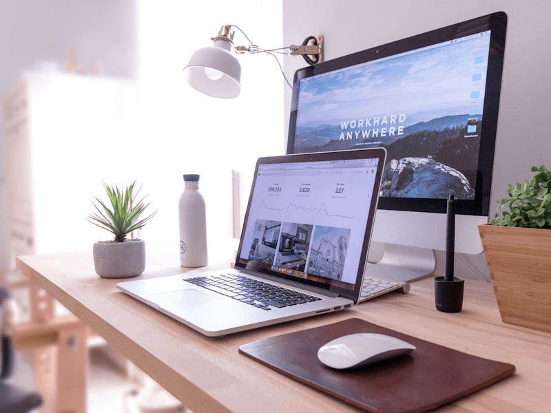 Laptop showing custom booking website